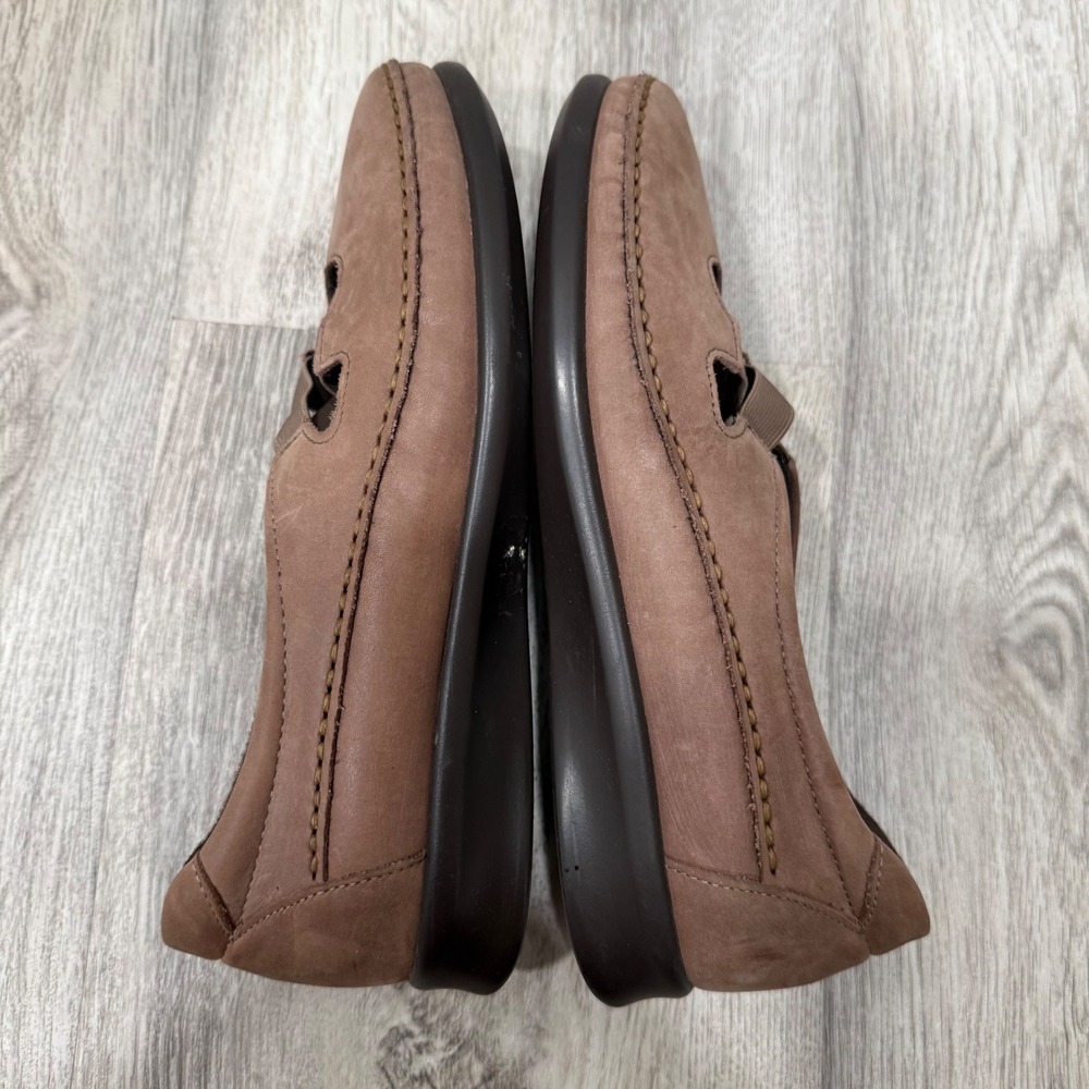SAS Tripad Comfort Mary Jane Flats Brown Nubuck Leather 8.5 N Made in USA - Picture 6 of 8